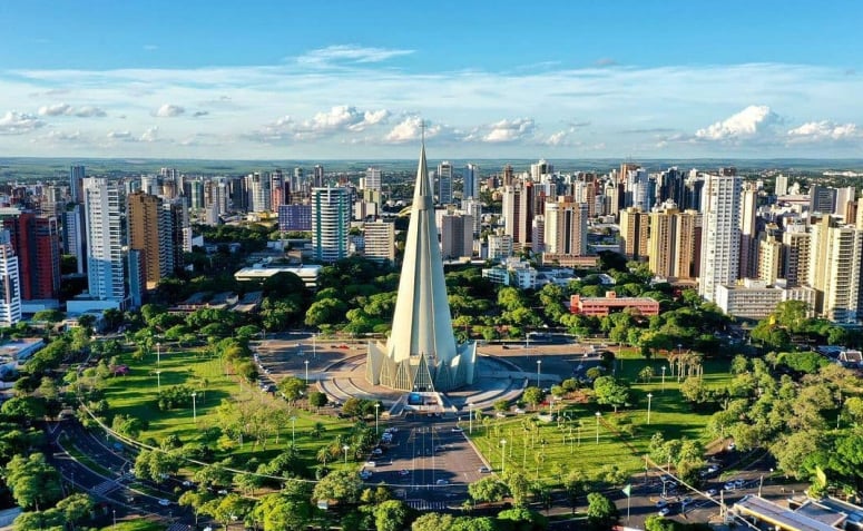 vista panorâmica da Catedral de Maringá