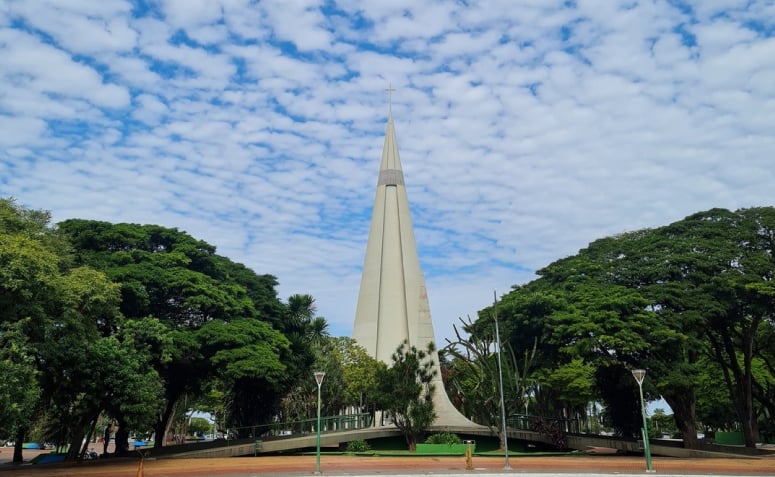 vista da Catedral, um dos principais pontos turísticos de Maringá