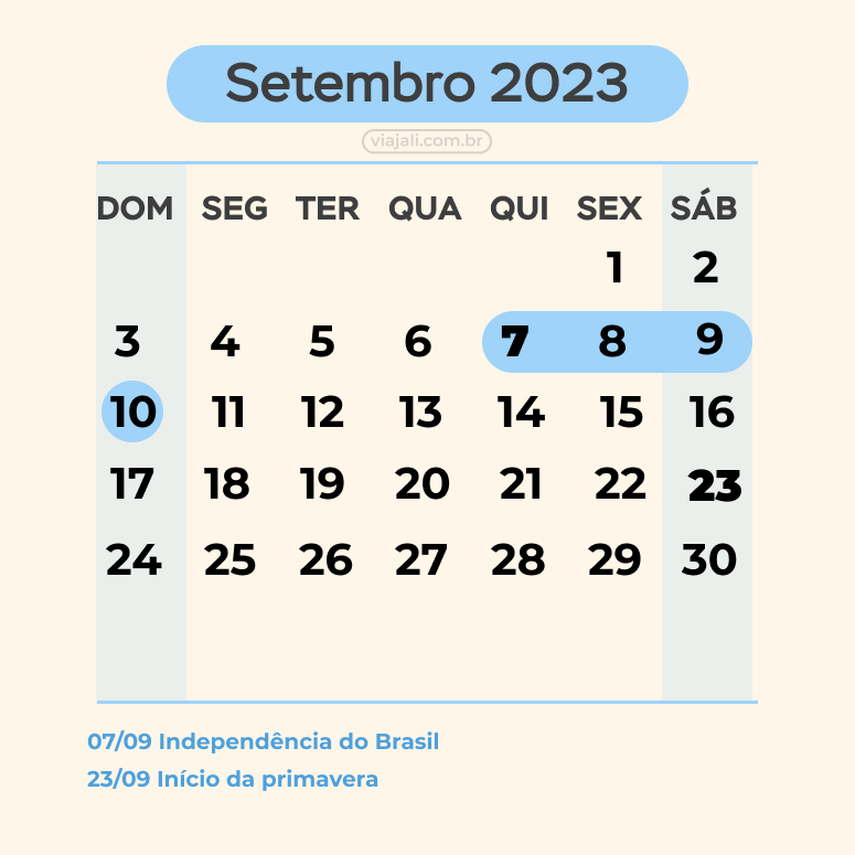 Feriado Mês De Setembro – Feriados e datas comemorativas de setembro ...